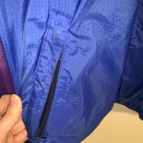 Patagonia Vintage 80s Two Tone Windbreaker Jacket Blue Purple Full Zip Medium - Picture 5 of 7